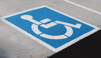 Handicap parking space