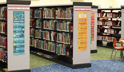 Children's Nonfiction Book stacks