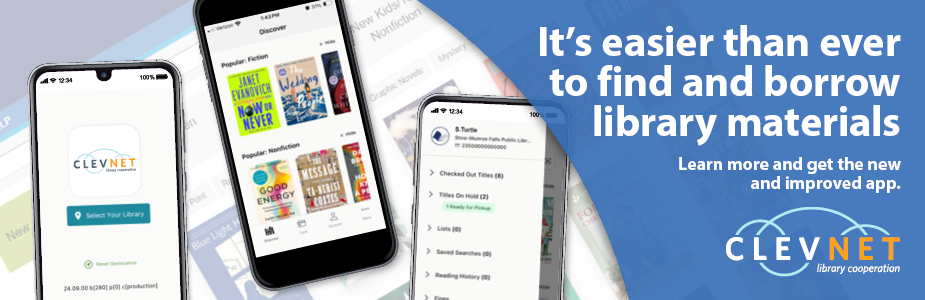 It's easier than ever to find and borrow library materials. Learn more and get the new and improved app.